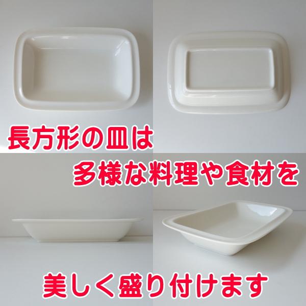 24cm 長四角 カレー皿 レンジ可 食洗機対応 美濃焼 日本製 角