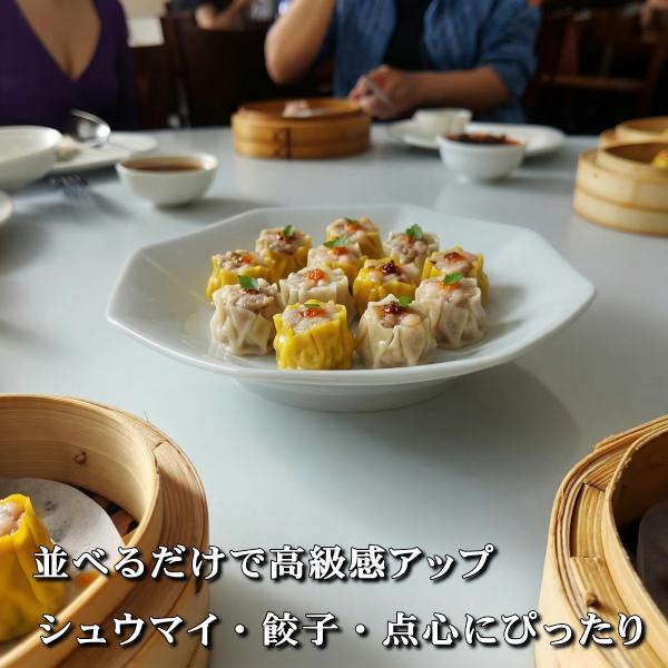 八角皿 中華 白 19cm チャーハン 皿 安い 炒飯 麻婆豆腐 酢豚 レンジ可