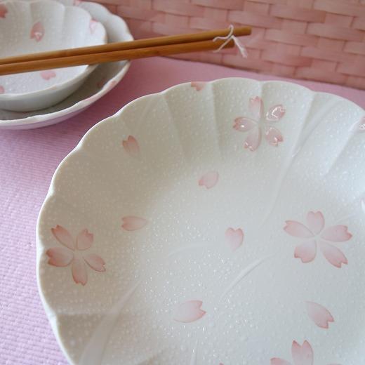 美品❗️希少❗️薔薇お皿 カレー皿 和食器 花形 変形 高級 桜隠し 23cm パスタ皿 レンジ可