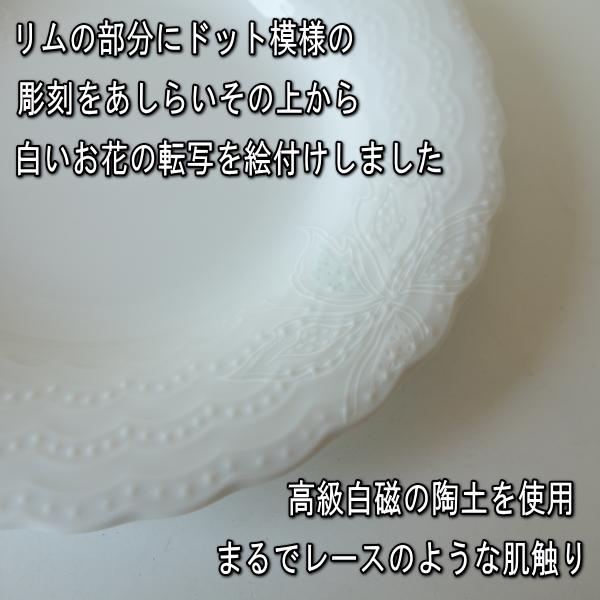 送料無料 レース模様 15cm ミニ プレート 食洗機対応 美濃焼 日本製