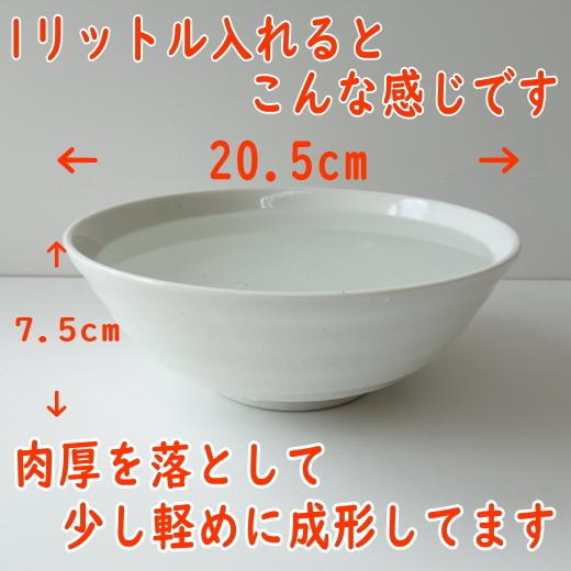 和 どんぶり 丼 軽い 軽量 食器 美濃焼 和食器 薄粉引き 20cm 天ぷら