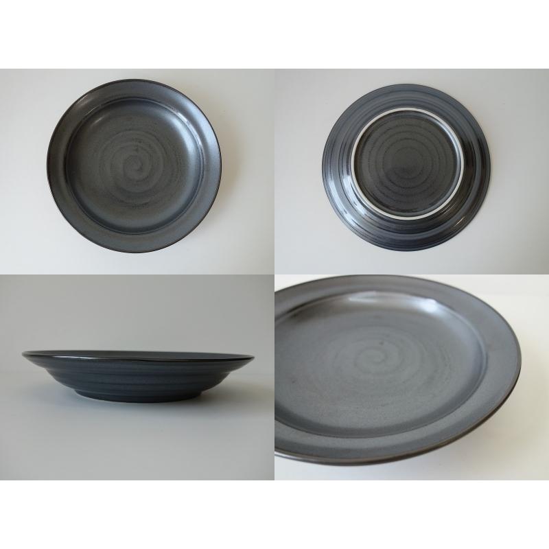 カレー皿 黒い食器 和鉄器 22cm パスタ皿 和食器 レンジ可 食洗機対応 おしゃれ おすすめ モダン 安い 日本製 陶器 人気 テーブルコーディネート 美濃焼 激安 丸 Wa 016f 食器と陶器のネット通販プチエコ 通販 Yahoo ショッピング