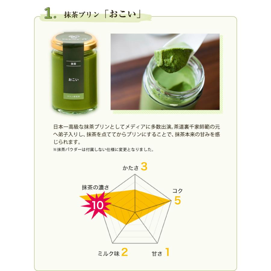 高級 プリン 母の日 父の日 バレンタイン 結婚 誕生日 プレゼント ギフト お返し 洋菓子 お取り寄せ プリン研究所 抹茶 おこい おうす 4個入 |  | 03