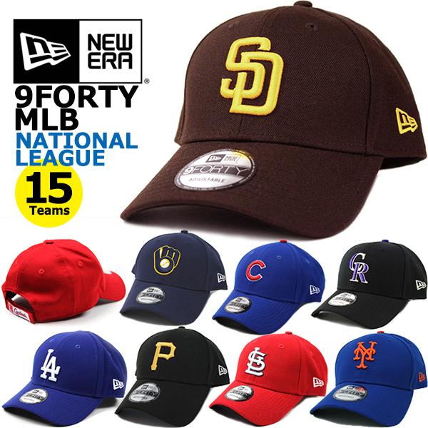 ニューエラ キャップ 9FORTY MLB ナショナルリーグ NEW ERA ドジャース ジャイアンツ パドレス カブス パイレーツ メッツ カージナルス｜puff