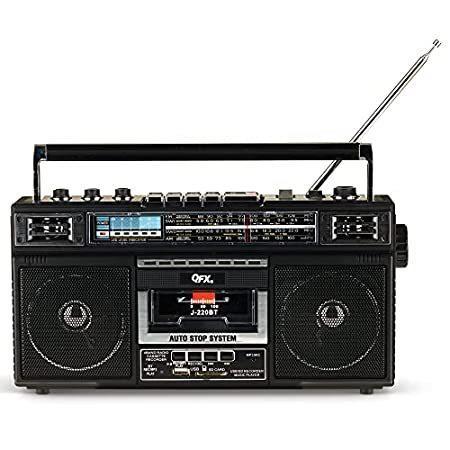 定番のお歳暮＆冬ギフト J-220BT 特別価格QFX ReRun Bluetooth付き好評販売中 MP3コンバーター 4バンドラジオ ブームボックス カセットプレーヤー x レコードプレーヤー