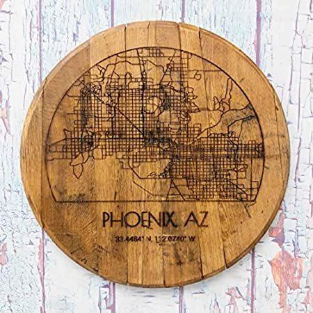 【2022春夏新作】 - Map City Personalized Custom 特別価格WhiskeyMade Made Bo好評販売中 Reclaimed Authentic from その他インテリア雑貨、小物