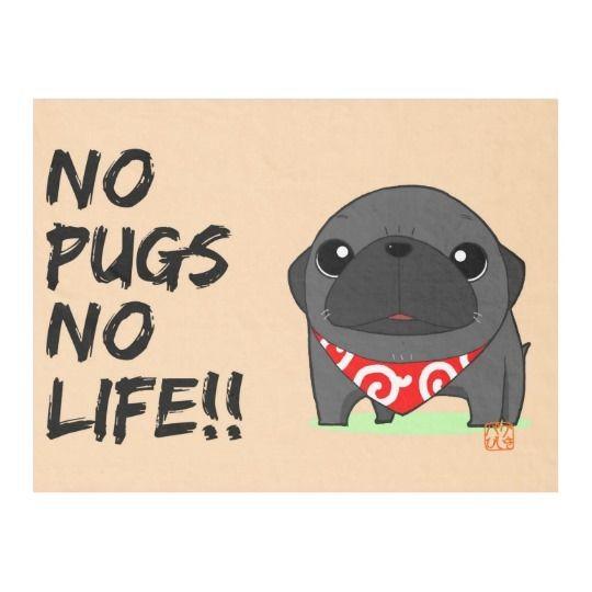 ひざかけ NO PUGS NO LIFE（黒パグ）1 |  | 01