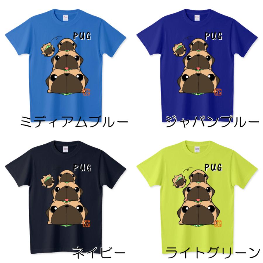 色・サイズ豊富 パグ戦士（フォーン）5.6オンスTシャツ（ぱぐ グッズ）｜pugbiiki｜08