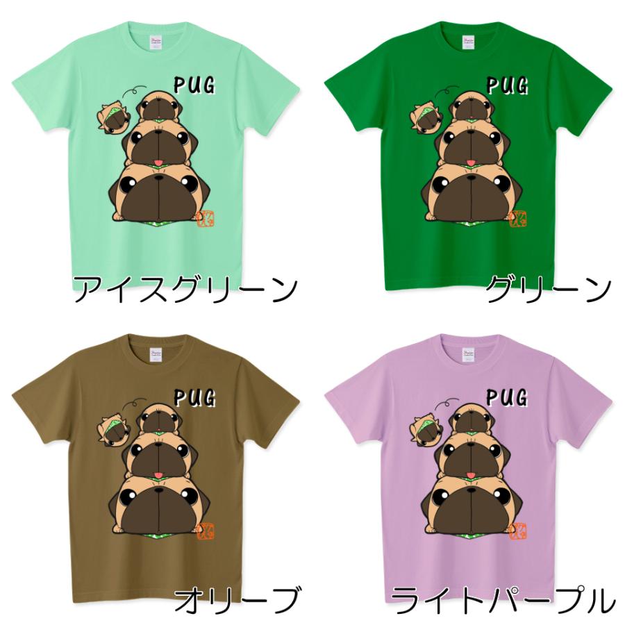 色・サイズ豊富 パグ戦士（フォーン）5.6オンスTシャツ（ぱぐ グッズ）｜pugbiiki｜09