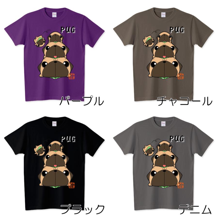 色・サイズ豊富 パグ戦士（フォーン）5.6オンスTシャツ（ぱぐ グッズ）｜pugbiiki｜10