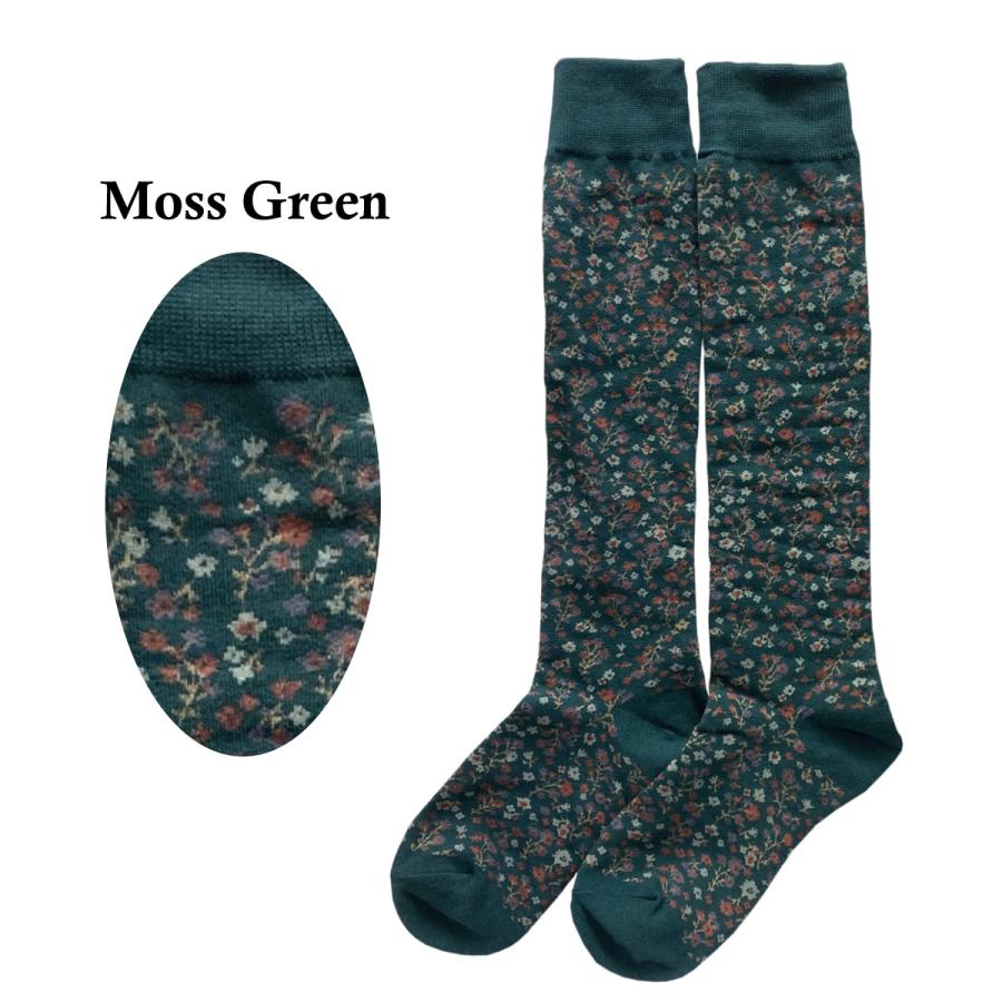 花ぺちゃぺージ　韓国靴下 即納 送料無料 ハイソックス レディース 靴下 22-25cm 花柄