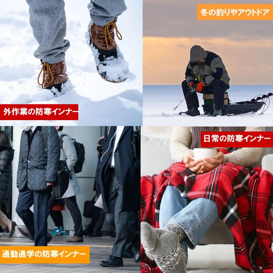 裏起毛 LL-3Lメンズ レギンス 冬 前開き スパッツ タイツ 両面マチ付 160デニール 10分丈 ブラック 無地 あったか 暖かい 長ズボン下 防寒 冷え性 肌着 インナー |  | 11