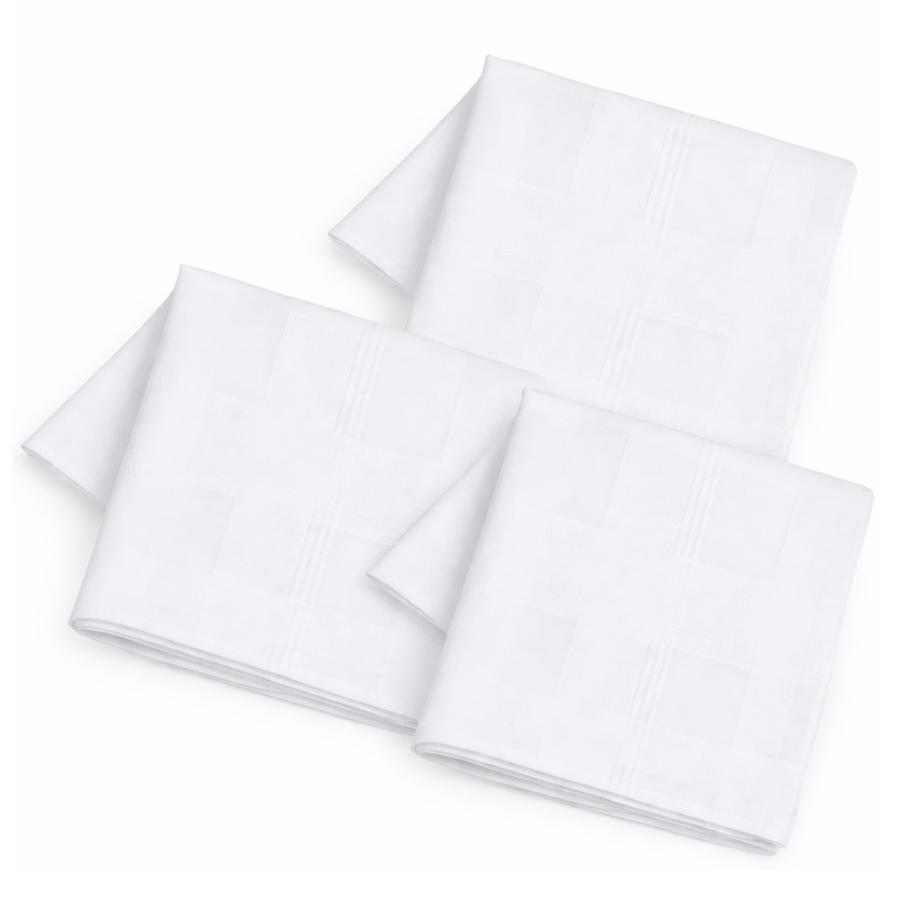ハンカチ 白 3枚セット 綿100% 40cm 冠婚葬祭 結婚式 葬式 法事 礼装