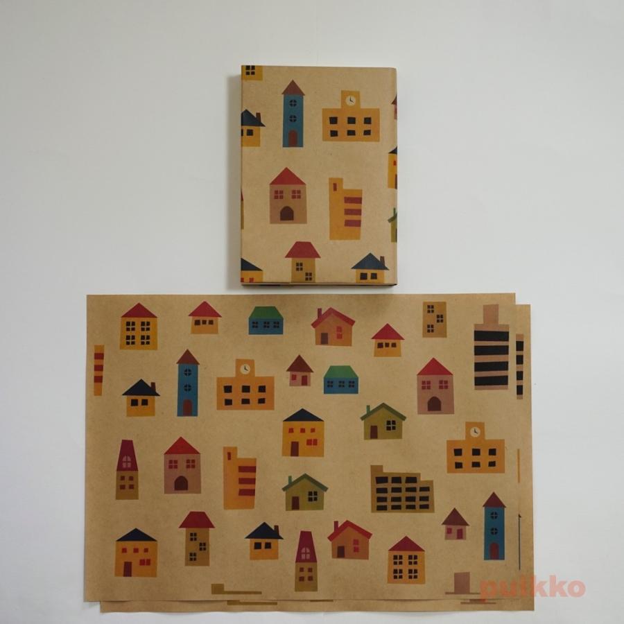 紙製ブックカバー 北欧風イラスト2 百貨店 カラー