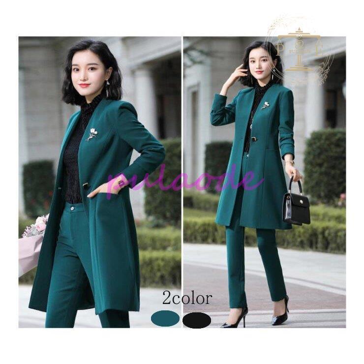 7900円 79 以上節約 セレモニースーツ ガウチョパンツスーツ レディース2点セット セットアップスーツ ロング丈 春秋冬 卒園式 卒業式 就職活動 ビジネススーツ Ol オフィス 通勤