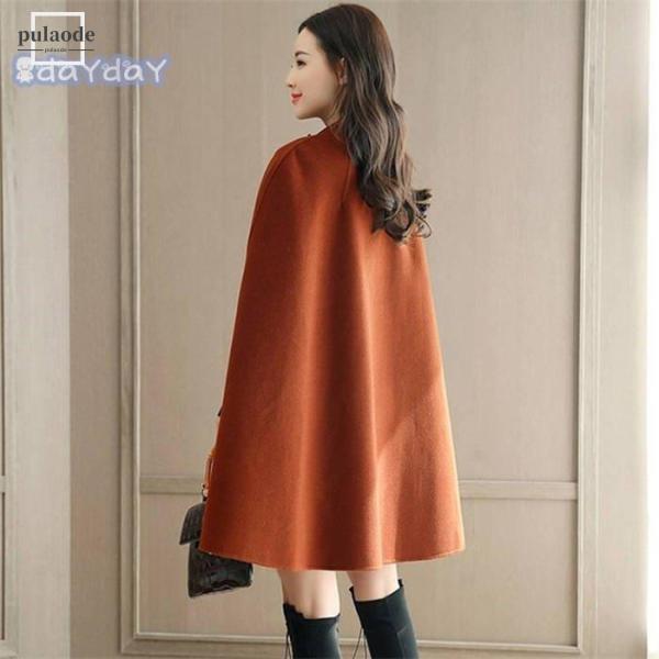 ポンチョ フェイクウールマントコート ケープ アウター