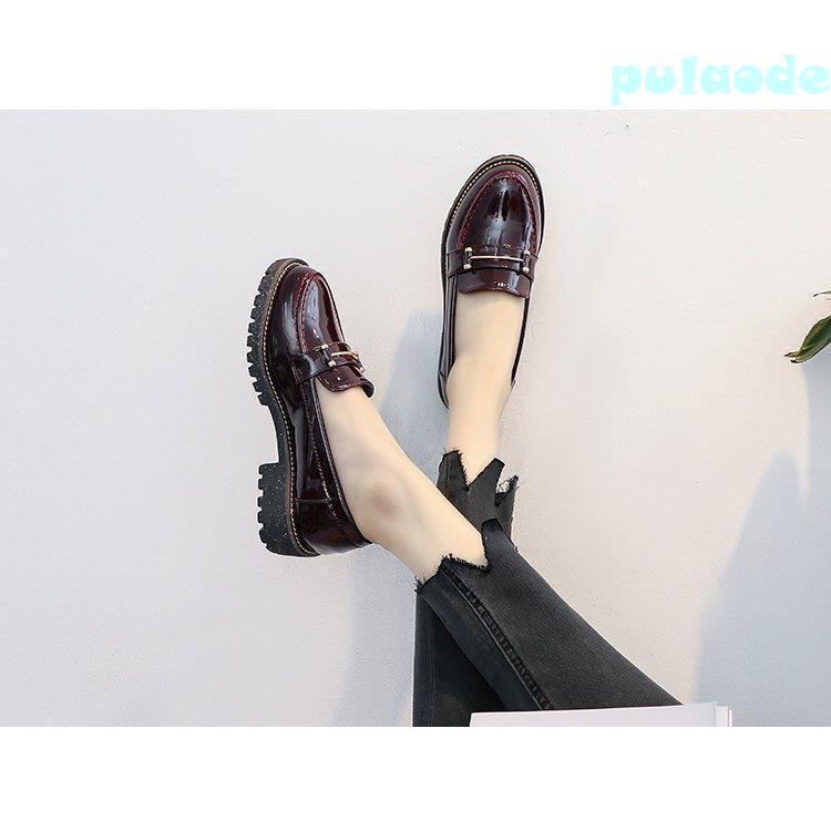 パンプス ローファー レディース レザーシューズ エナメルローファー オックスフォードシューズ パンプス 太めヒール 黒 歩きやすい 革靴 通勤通学 カジュアル 最安値挑戦