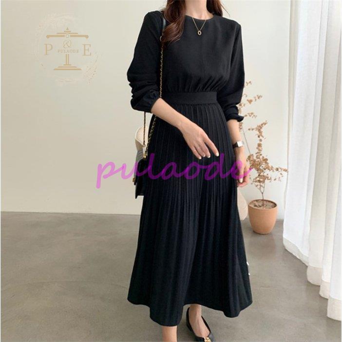 ワンピース レデイーズ 長袖 きれい ロングワンピース ベルト付き 春 大きいサイズ プリーツスカート 通勤 入学式 卒業式 フォマル 着痩せ 30代 40代 激安特価