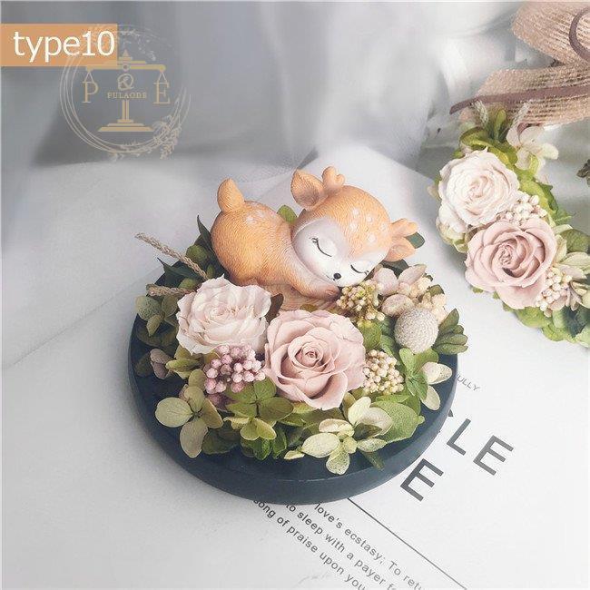 手作り プリザーブドフラワー インテリア 枯れない花 バラ 鹿 可愛い おしゃれ 置物 装飾 室内 飾り 玄関 かわいい 記念日 誕生日 贈り物 お祝い 母の日 Pu0722 Tm105 プラウド 通販 Yahoo ショッピング