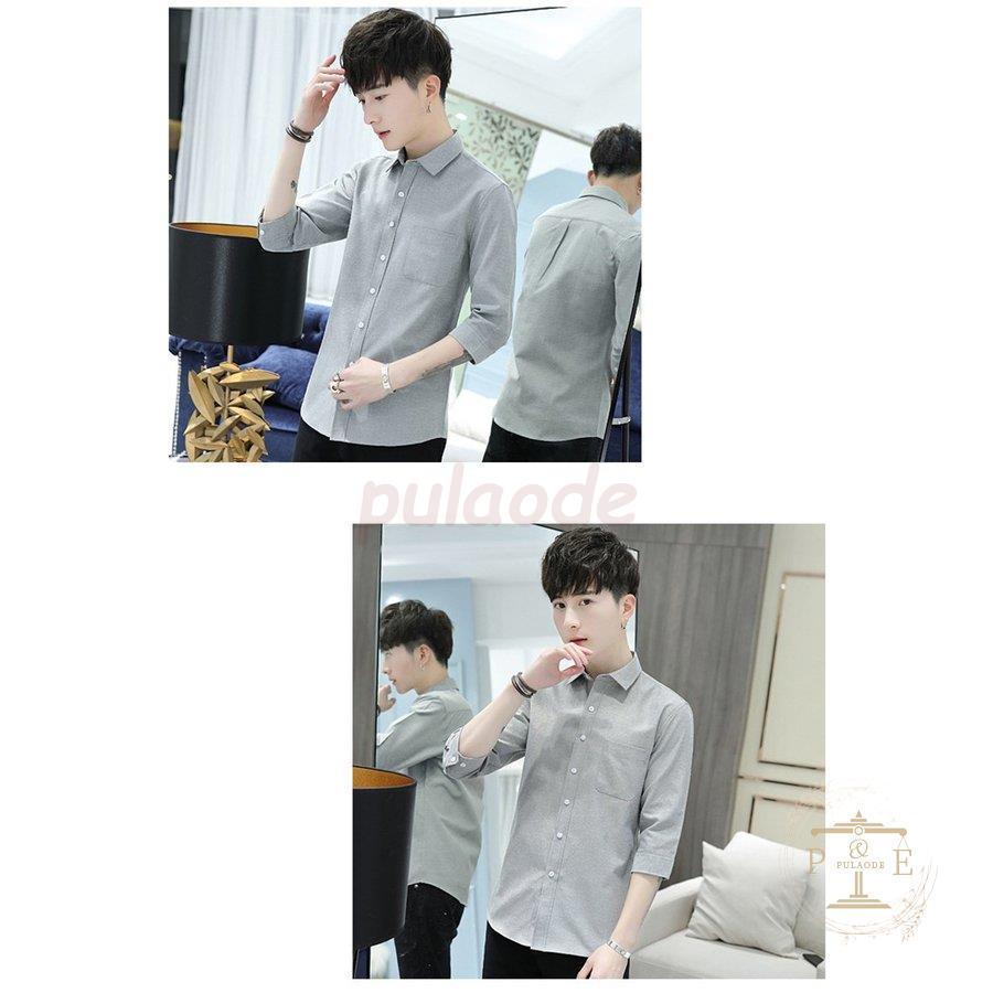 七分袖シャツ メンズ 半袖シャツ 無地 カジュアルシャツ ビジネス 開襟シャツ おしゃれ 夏 お中元 Pu0726 Xin173 プラウド 通販 Yahoo ショッピング