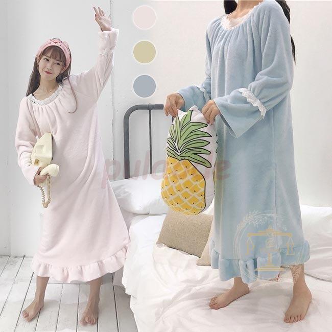 ルームウェア ワンピース レディース 部屋着 厚手 モコモコ ロングワンピ 秋 冬 ルームワンピ ナイトウェア 寝巻き パジャマ フワフワ 暖かい Pu0903 Aki355 プラウド 通販 Yahoo ショッピング