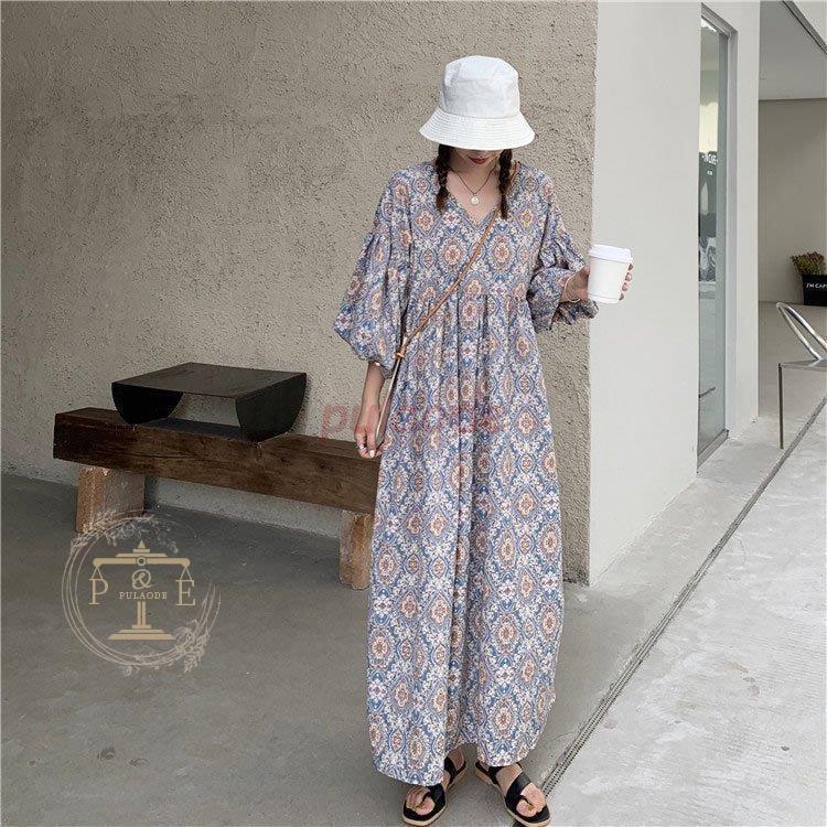 ワンピース レディース One Piece きれいめ 着痩せ 30代 体型カバー 呼ばれ ゆったり ロング 代 二次会 マキシワンピース 春夏 ロング丈 オシャレ 韓国風 春 予約販売品