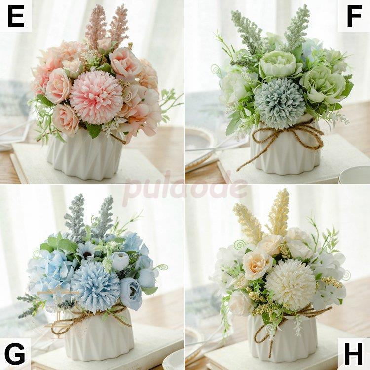 造花 インテリア 花瓶付き フラワーアレンジメント ブーケ パーツ 大きい ギフト 引越し祝い 退職祝い 結婚祝い プレゼント 仏花 今年も話題の