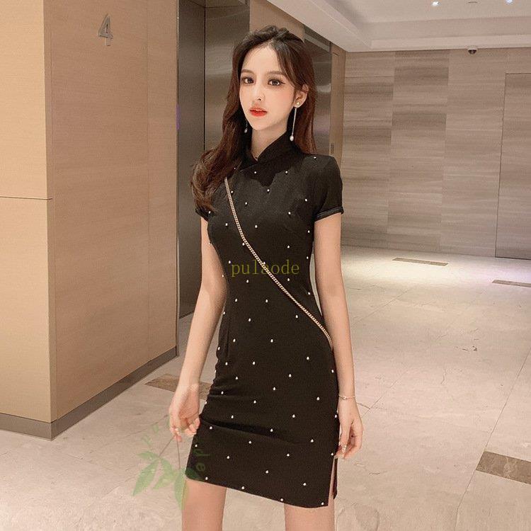 ワンピース レディース 半袖 安い 可愛い ミニ丈 チャイナドレス スリット ミニワンピース フェミニン キャバ ナイトクラブ ｉライン Zy419 Esqz0 プラウド 通販 Yahoo ショッピング