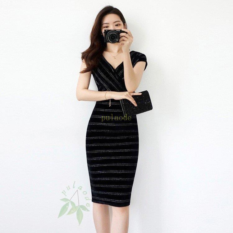 美しい ワンピース ワンピ ドレス 半袖 膝丈 ボーダー スリム タイト ベルベット ノースリーブ ｖネック Zy419 Esqz601 プラウド 通販 Yahoo ショッピング 激安ブランド Www Doctor Plan Com