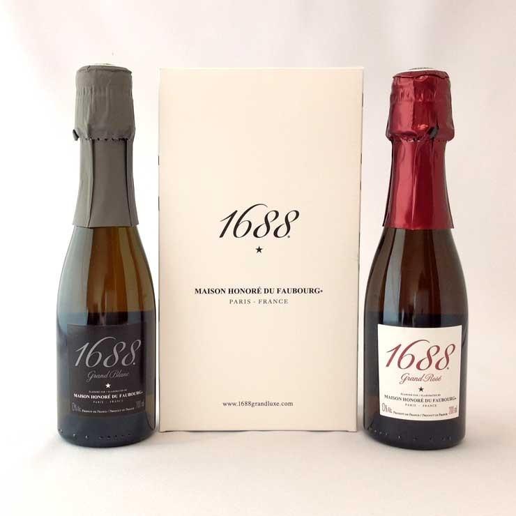 1688 Grand ノンアルコール スパークリング ワイン 200ml×2本 ＆ ミニ