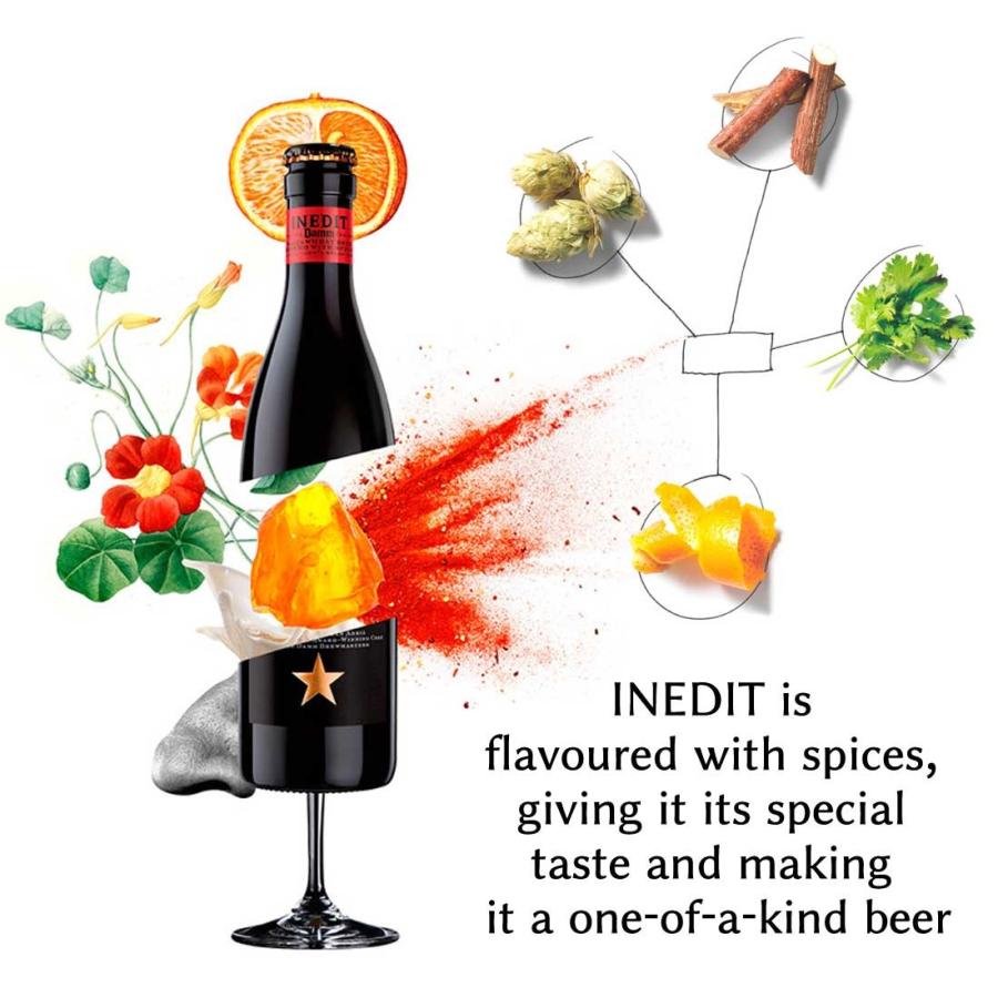 ビール イネディット INEDIT 750ml クリアケース・手提げ袋付き ロゼ おしゃれ スペイン ビール 輸入 海外 白ビール プレゼント DAMM社 贈り物 記念日 お祝い | Damm | 11