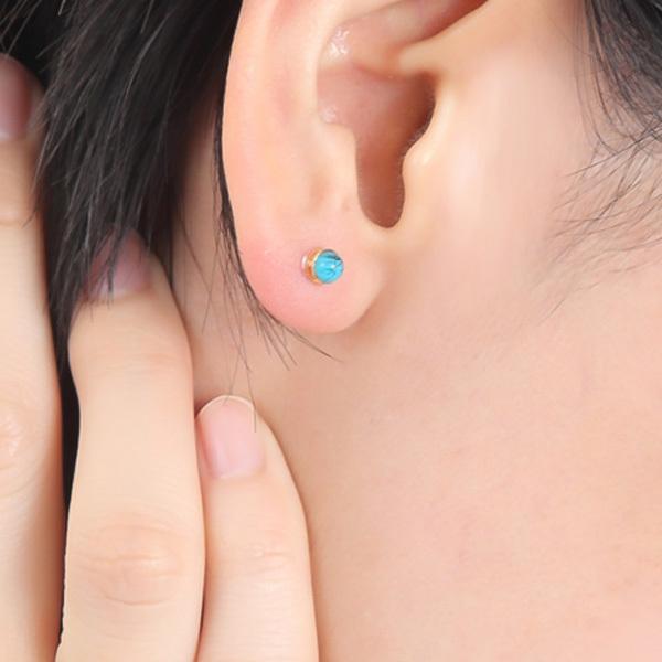 イヤリング メンズ ターコイズ 痛くない 40代 カジュアル 一粒 貼るピアス P190 貼るピアス専門店 神戸貼るピアス 通販 Yahoo ショッピング