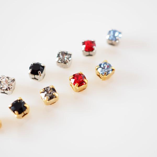貼るピアス スワロフスキー 3mm イヤリング 痛くない 50代 40代 カジュアル |  | 10