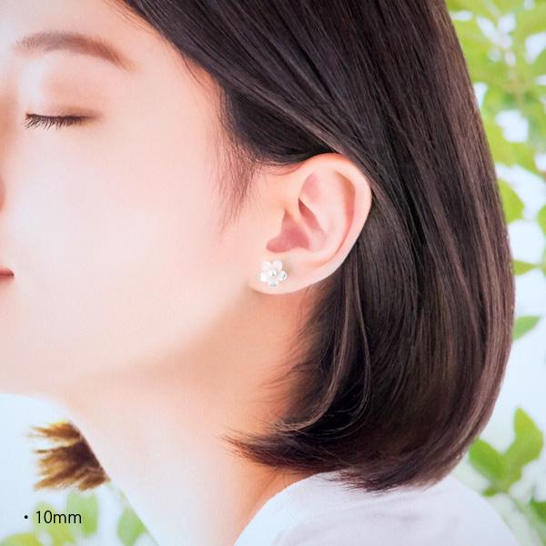 貼るピアス 花 パール イヤリング 痛くない 40代 上品 カジュアル |  | 04