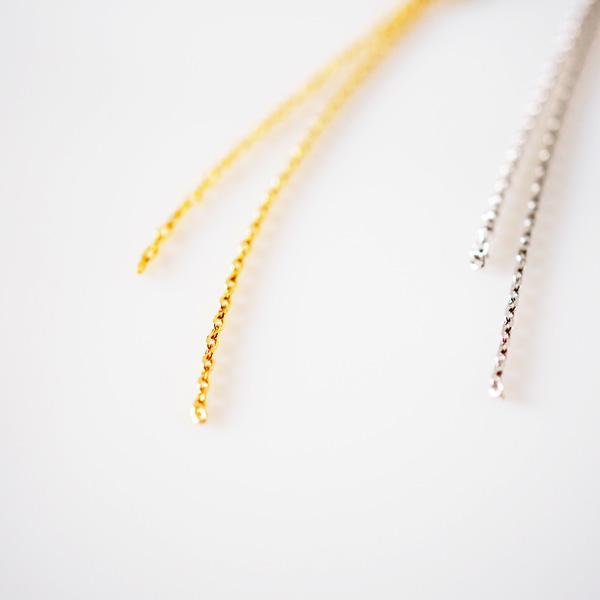 イヤリング チェーン 痛くない 揺れる 40代 50代 ゴールド シルバー |  | 02