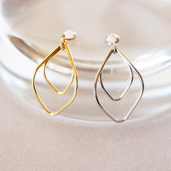 イヤリング フープ 痛くない 揺れる 40代 50代 シンプル 上品 | 