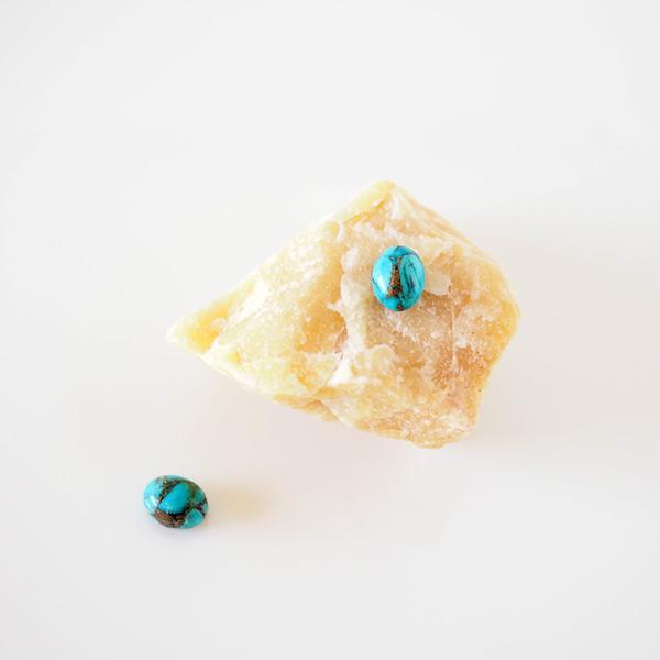 貼るピアス 天然石 ターコイズ イヤリング 痛くない 40代 カジュアル オーバル |  | 04