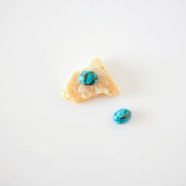 貼るピアス 天然石 ターコイズ イヤリング 痛くない 40代 カジュアル オーバル |  | 06