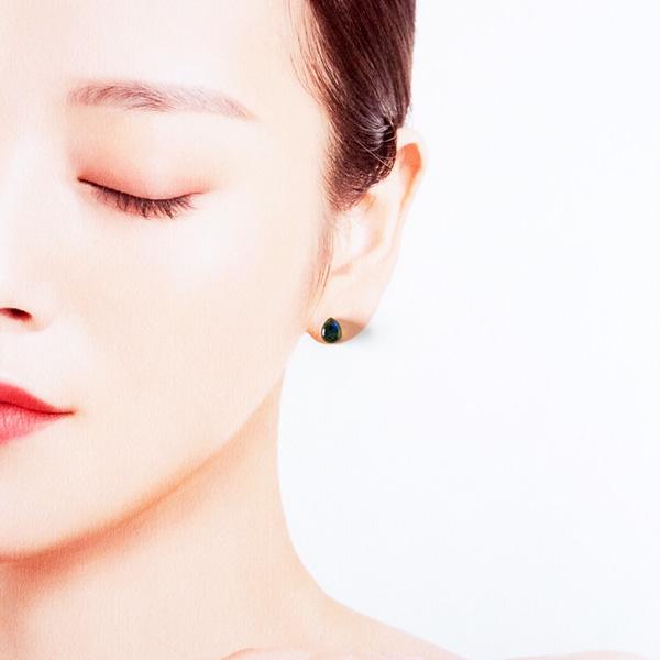 貼るピアス 天然石 しずく イヤリング 痛くない 40代 ラブラドライト |  | 05