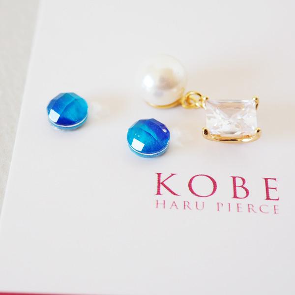 イヤリング 青 天然石 痛くない シンプル 50代 ノンホール 貼るピアス |  | 05