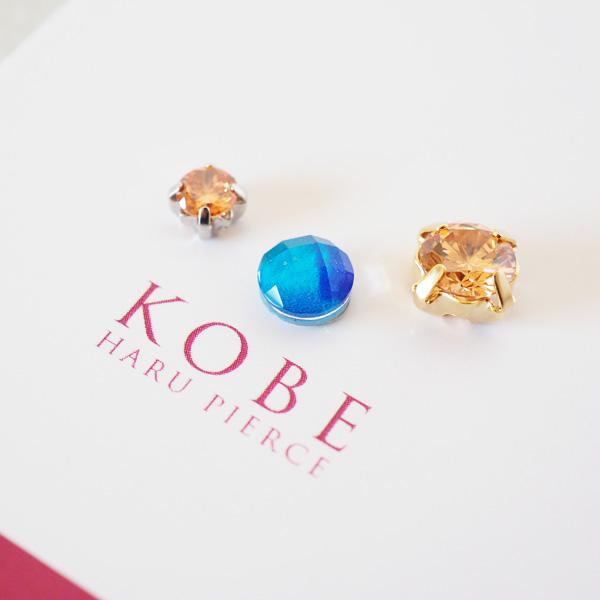 イヤリング 青 天然石 痛くない シンプル 50代 ノンホール 貼るピアス |  | 06