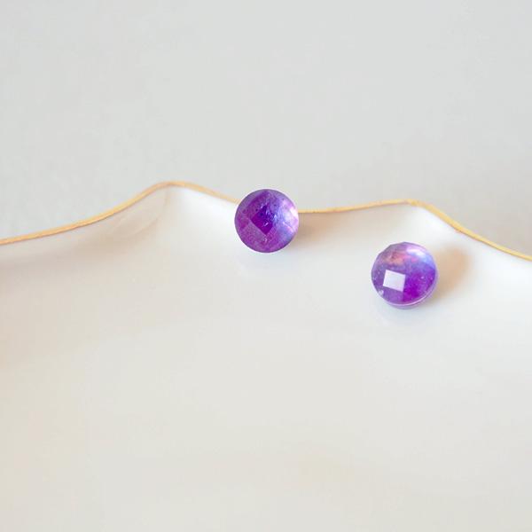 イヤリング 天然石 痛くない シンプル 上品 一粒 50代 貼るピアス |  | 02