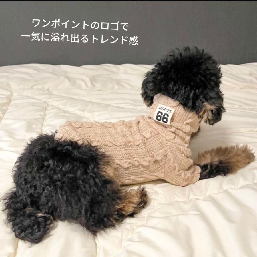 犬の服 犬用服 犬 服 ニット チワワ 柴犬 犬用 冬 冬用 冬服 ペット服 トイプードル 暖かい 防寒着 小型犬 中型犬 ケーブル編みニット｜pulin｜02