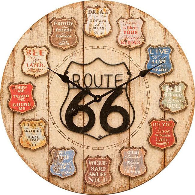 送料無料 壁掛時計 アンティーククロック Route66 ルート66 :3615886