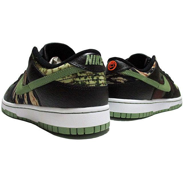 DH0957-001 NIKE DUNK LOW SE ナイキ ダンク camoflage カモフラ BLACK/OIL GREEN-WHITE｜pulse-world｜04