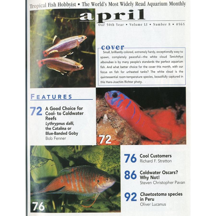 Tropical  Fish  Hobbyist (トロピカルフィッシュホビイスト）2003年4月号 |  | 01