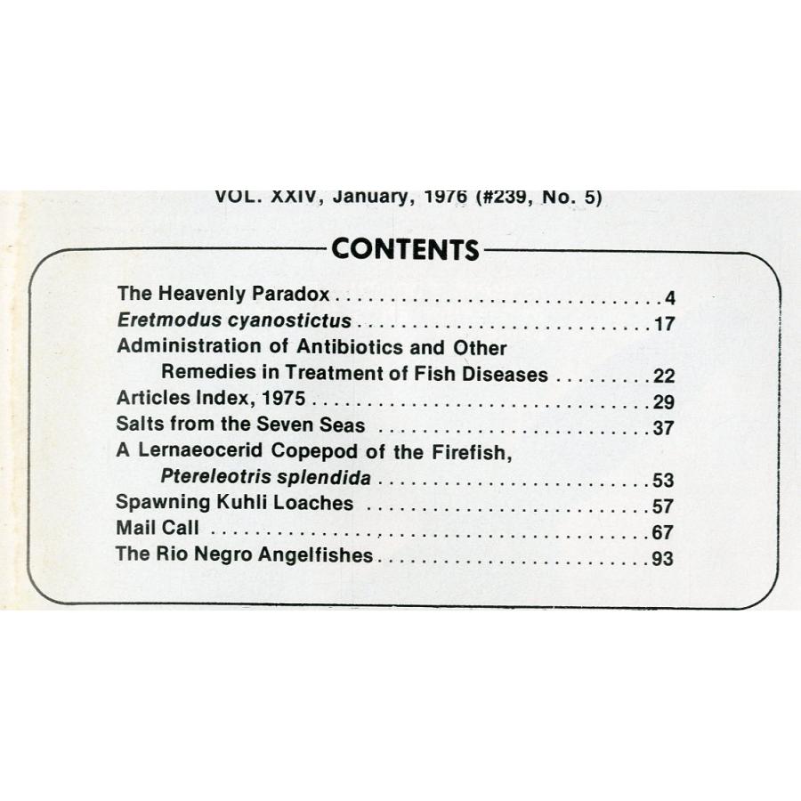 Tropical  Fish  Hobbyist (トロピカルフィッシュホビイスト）1976年1月号 |  | 01