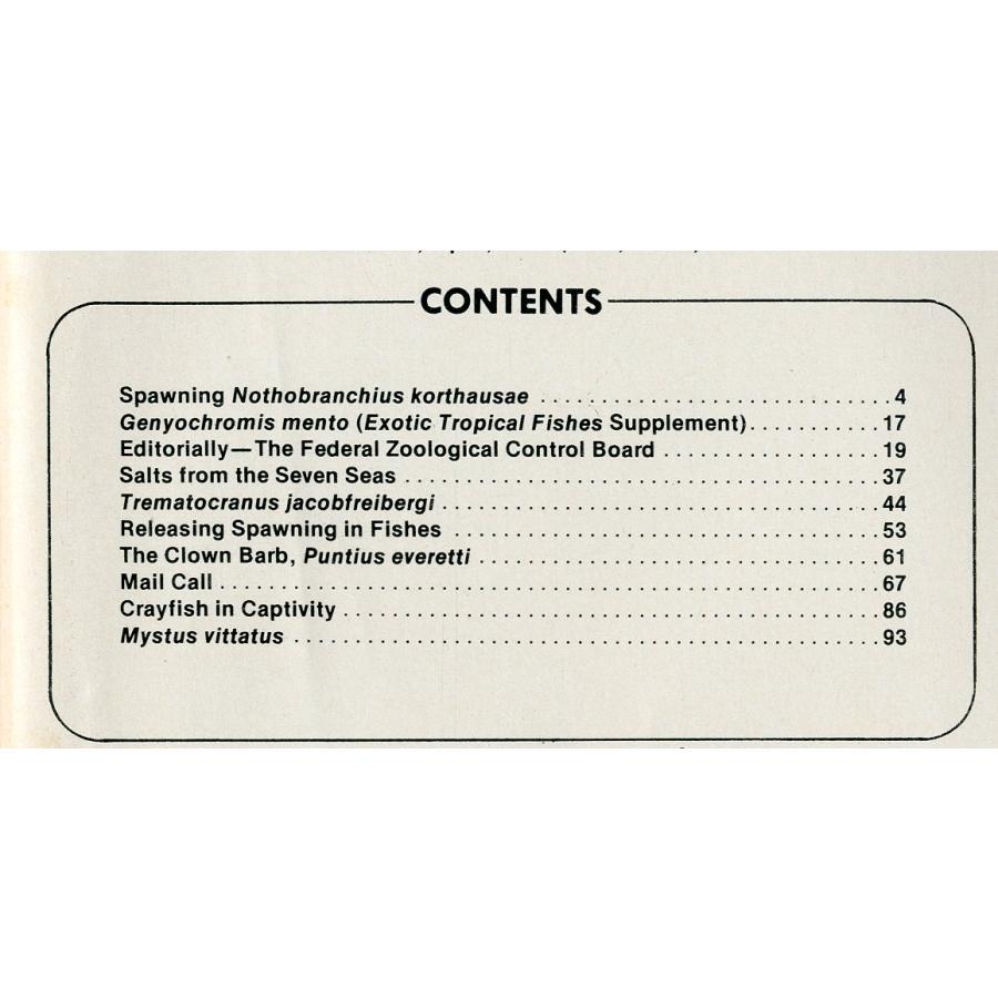 Tropical  Fish  Hobbyist (トロピカルフィッシュホビイスト）1976年4月号 |  | 01