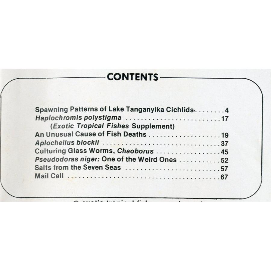 Tropical  Fish  Hobbyist (トロピカルフィッシュホビイスト）1976年6月号 |  | 01