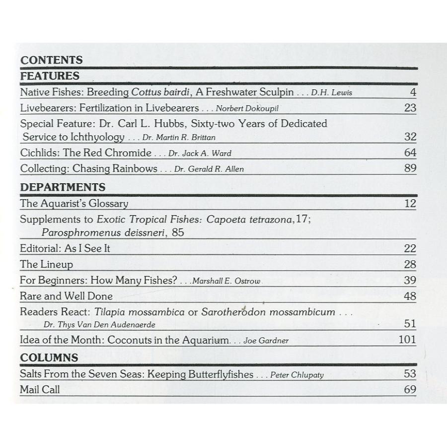 Tropical  Fish  Hobbyist (トロピカルフィッシュホビイスト）1978年4月号　 |  | 01